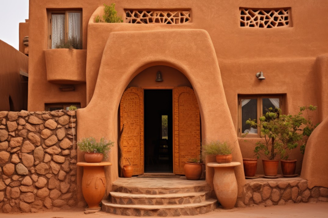 Clay architecture avoids AC in India