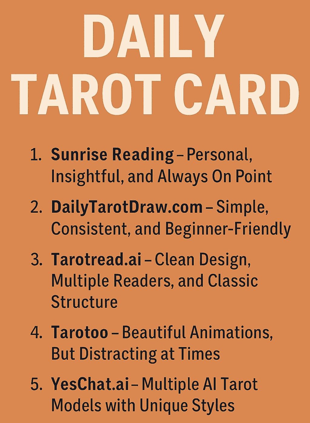 Top 5 Daily Tarot Card Reading Pages