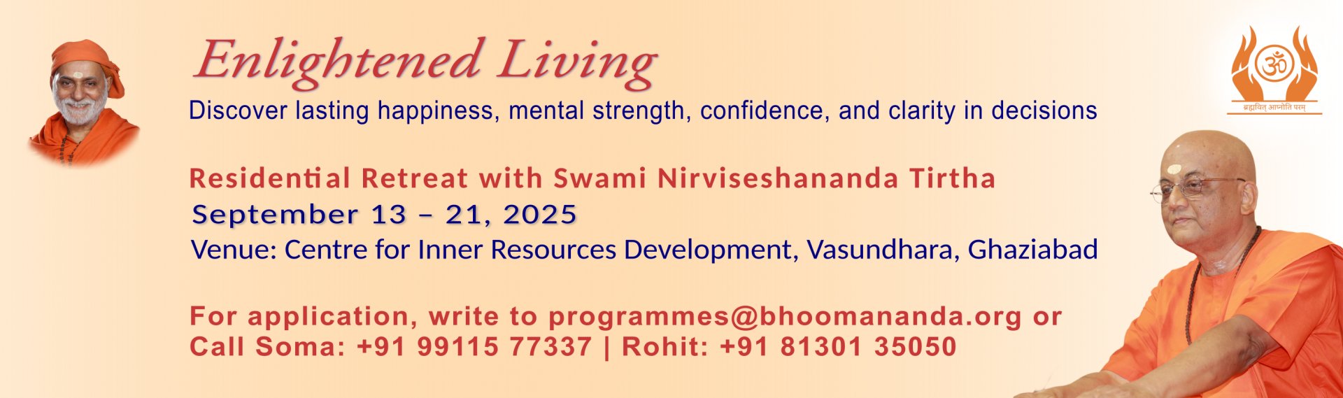 Enlightened Living Retreat – a transformative spiritual gathering offering guidance, meditation, and self-discovery practices for a fulfilling life.