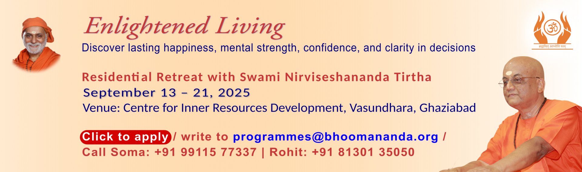 Enlightened Living Retreat – a transformative spiritual gathering offering guidance, meditation, and self-discovery practices for a fulfilling life.